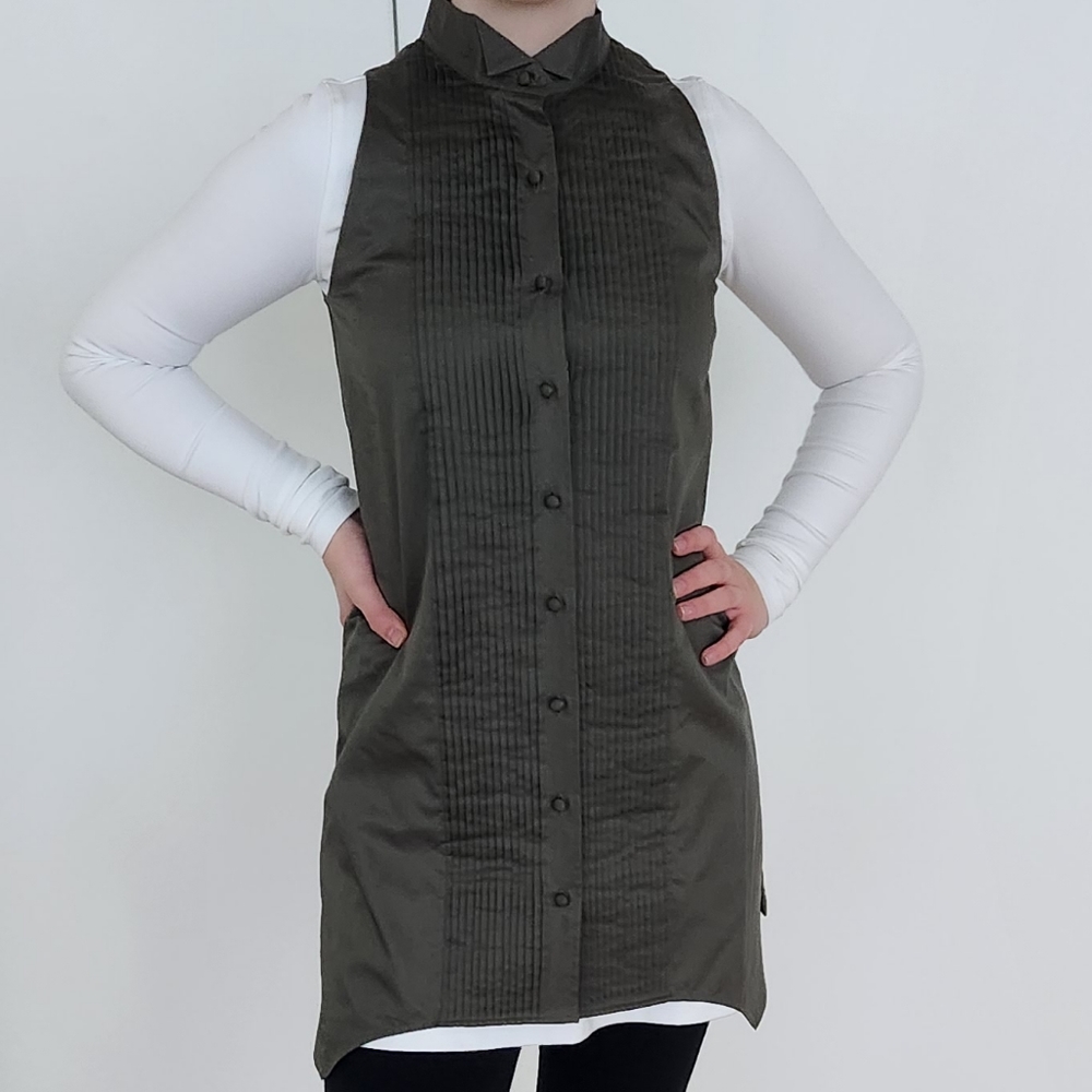 Eileen M Custom Designed Sleeveless Tuxedo Tunic